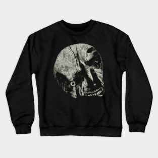 Skull Monster Cut Out Crewneck Sweatshirt